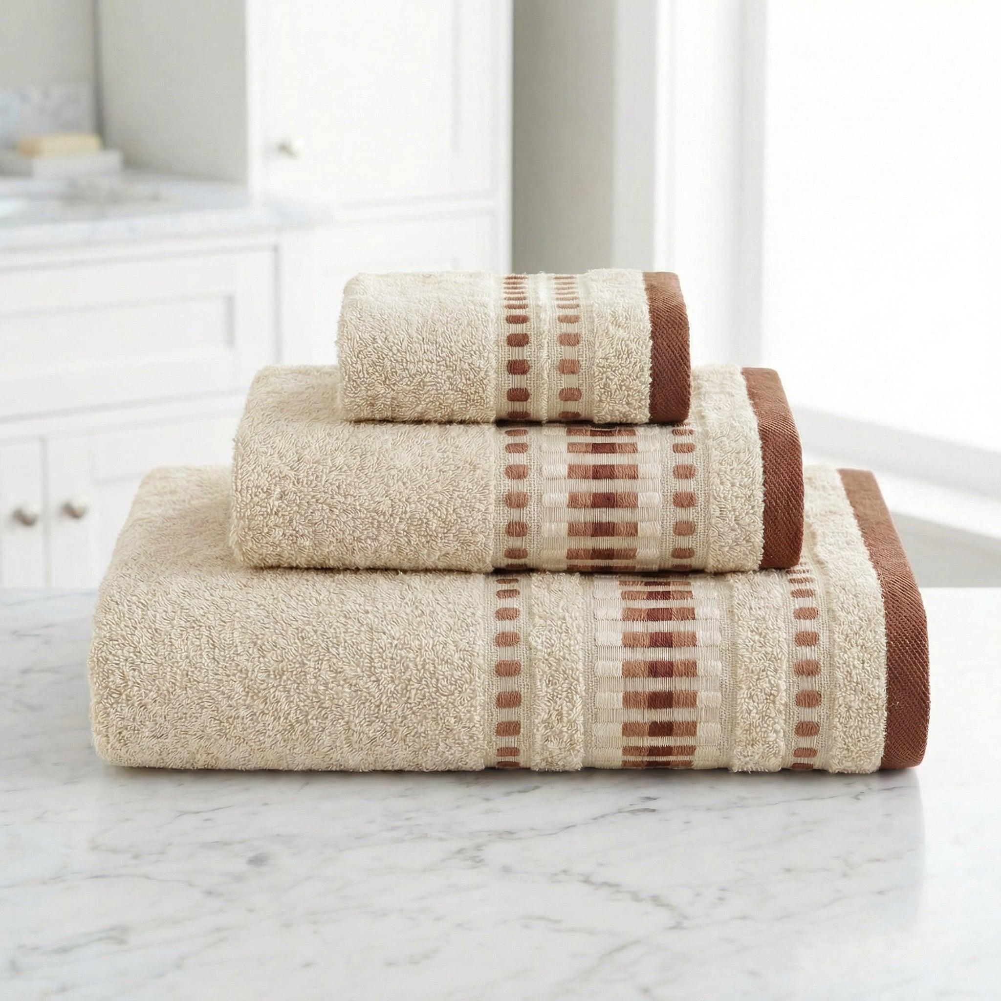 Set 3 toallas 100% algodón | Basic Bonanit